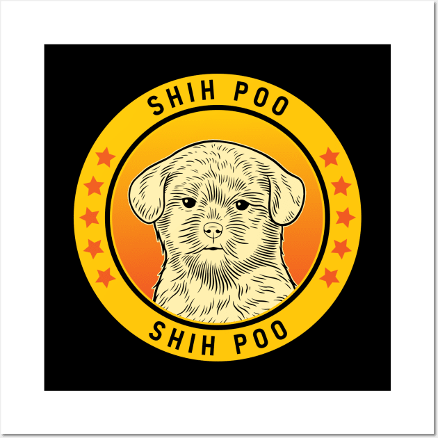 Shih Poo Dog Portrait Wall Art by millersye